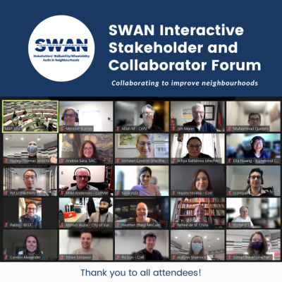 Screenshot of attendees at SWAN's hybrid forum on Zoom