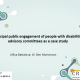 Slide titled Municipal public engagement of people with disabilities: advisory committees as a case study