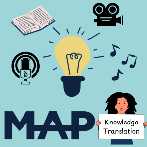 MAP Knowledge translation including, posters, written content, music, podcasts, and videos!
